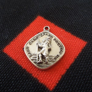 Sterling St Christopher Charm Outstanding St Christopher Charm Hayward Sterling Silver Charm for Bracelet from Charmhuntress 01339 image 2