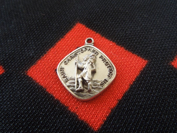 Sterling St Christopher Charm Outstanding St Chri… - image 2