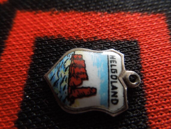 Enamel Silver Helgoland Charm Germany Scenic Travel Shield 800 Silver Charm for Bracelet from Charmhuntress 06829 View 3
