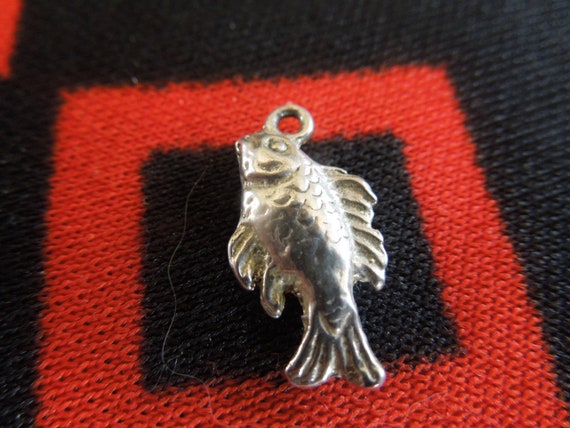 Sterling Fish Charm Vintage Silver Fish Charm for… - image 5