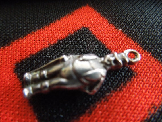 Sterling Man Charm Vintage Silver English Caricat… - image 2