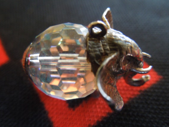 Sterling Elephant Charm Large Lucky Elephant With… - image 7