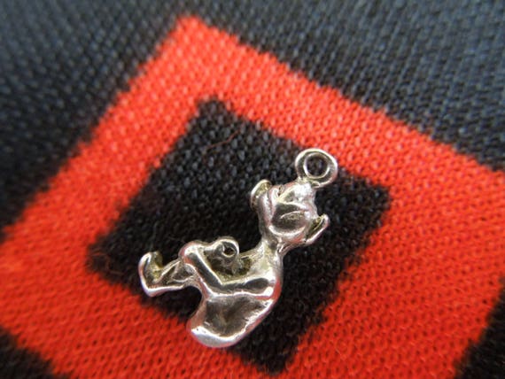 Sterling Pixie Charm Vintage Elf Pixie Sterling S… - image 4