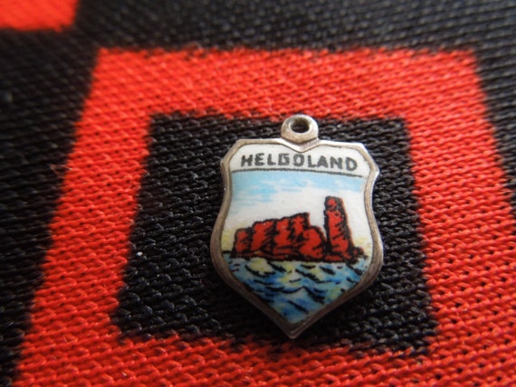 Enamel Silver Helgoland Charm Germany Scenic Travel Shield 800 Silver Charm for Bracelet from Charmhuntress 06829 View 2