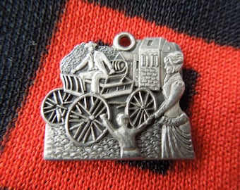 Sterling Indiana Charm Elwood Haynes Horseless Carriage Indiana Sterling Charm for Charm Bracelet from Charmhuntress 00102