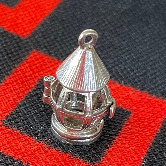 Silver Opening Lantern Charm Figural Vintage Open… - image 2