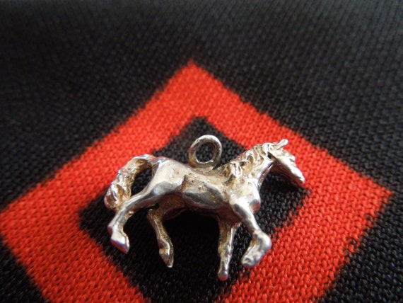 Sterling Horse Charm Cast Silver Horse Charm for … - image 4