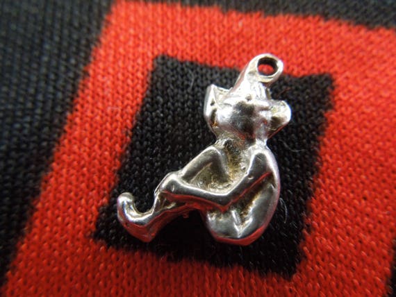 Sterling Pixie Charm Vintage Elf Pixie Sterling S… - image 4