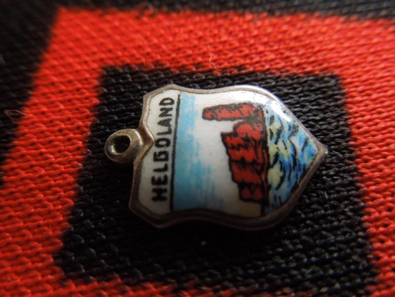 Enamel Silver Helgoland Charm Germany Scenic Travel Shield 800 Silver Charm for Bracelet from Charmhuntress 06829 View 4