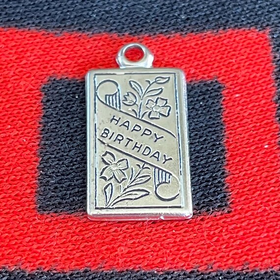 Happy Birthday Card Charm Wells Sterling Charm for Bracelet from Charmhuntress 08234