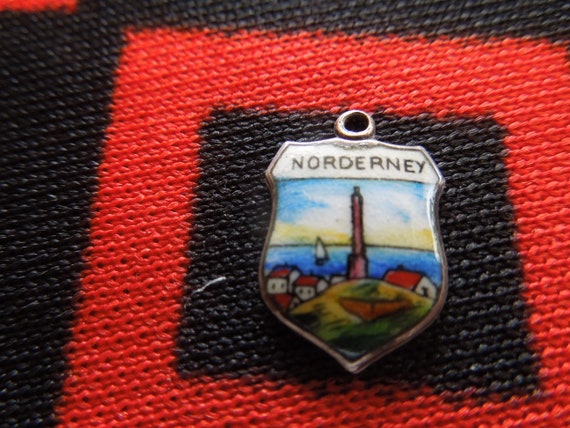 Enamel Silver Norderney Charm Lower Saxony German… - image 2