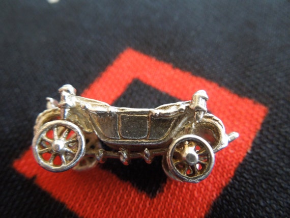 Sterling Coach Charm Vintage Detailed Moving Engl… - image 1