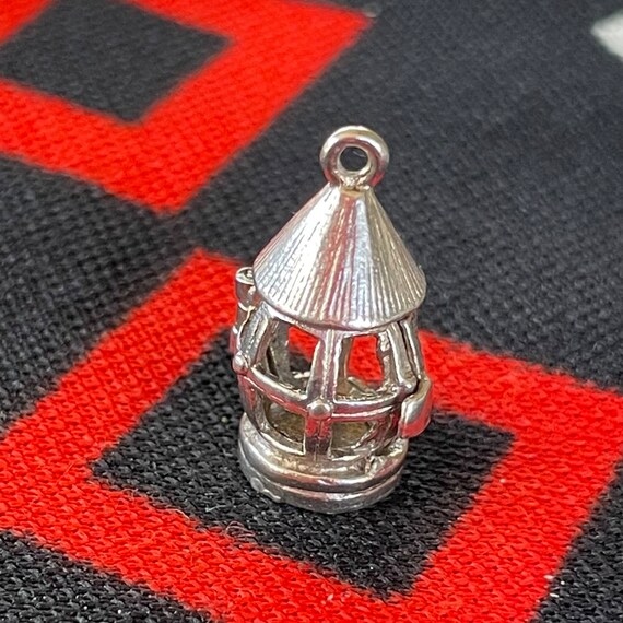 Silver Opening Lantern Charm Figural Vintage Open… - image 5