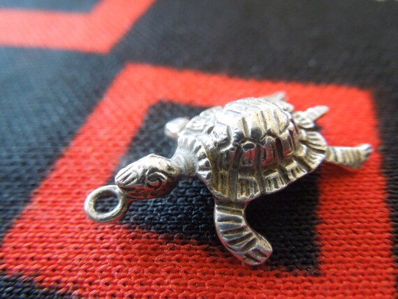 Exceptional Solid Cast Turtle Charm Sterling Silv… - image 4