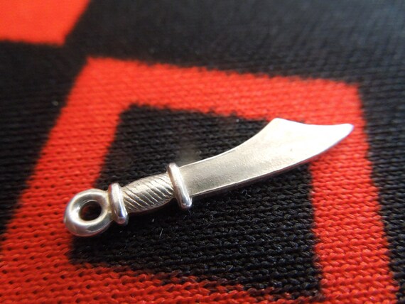 Sterling Sword Charm Vintage Sterling Silver Sword