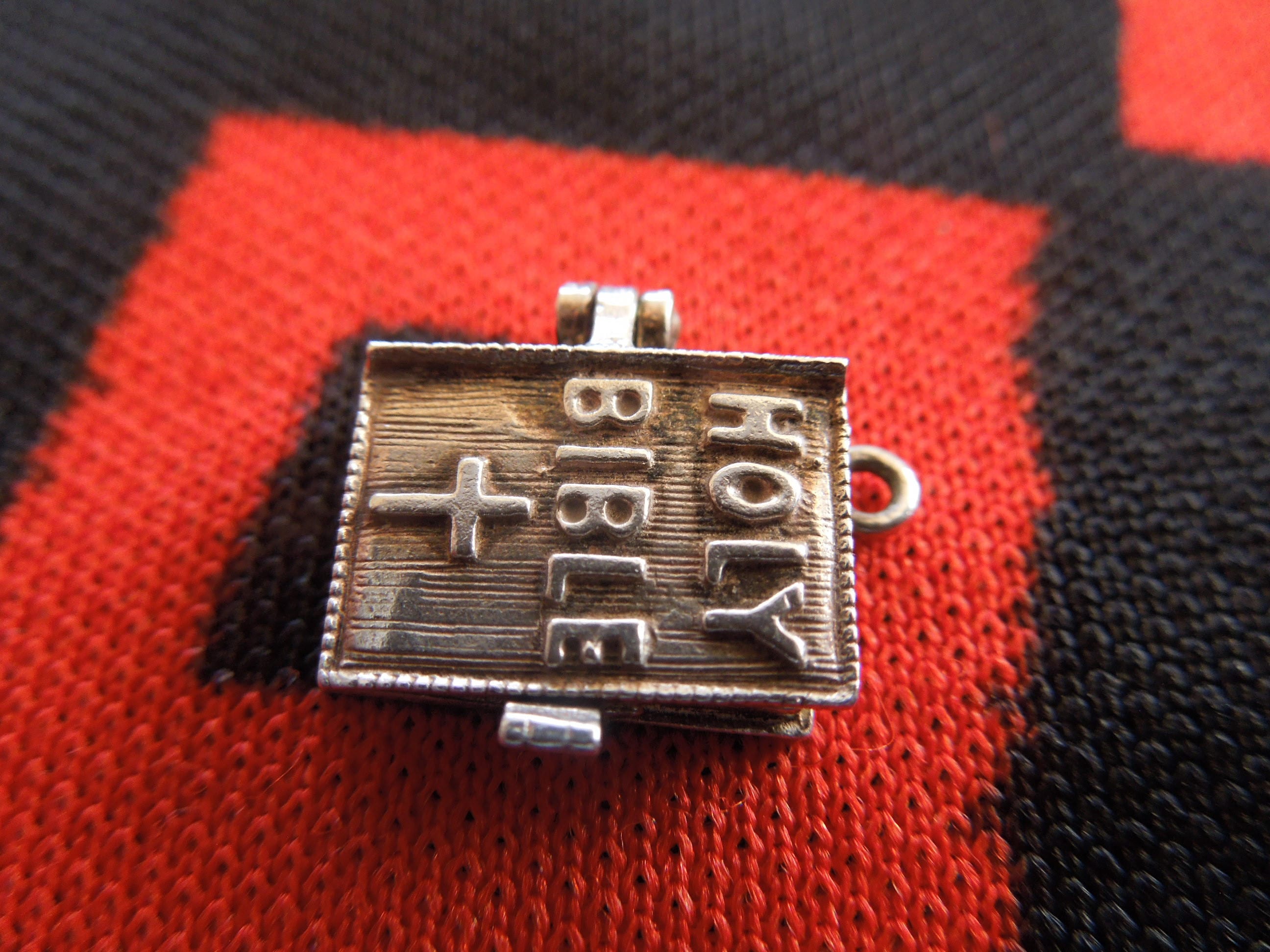 Opening Sterling Bible Charm Holy Bible Locket By Toby Opens | Etsy