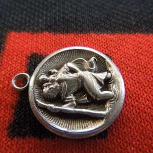 Silver St Christopher Charm Religious St Christopher Sterling Silver Charm for Bracelet from Charmhuntress 05110 image 4