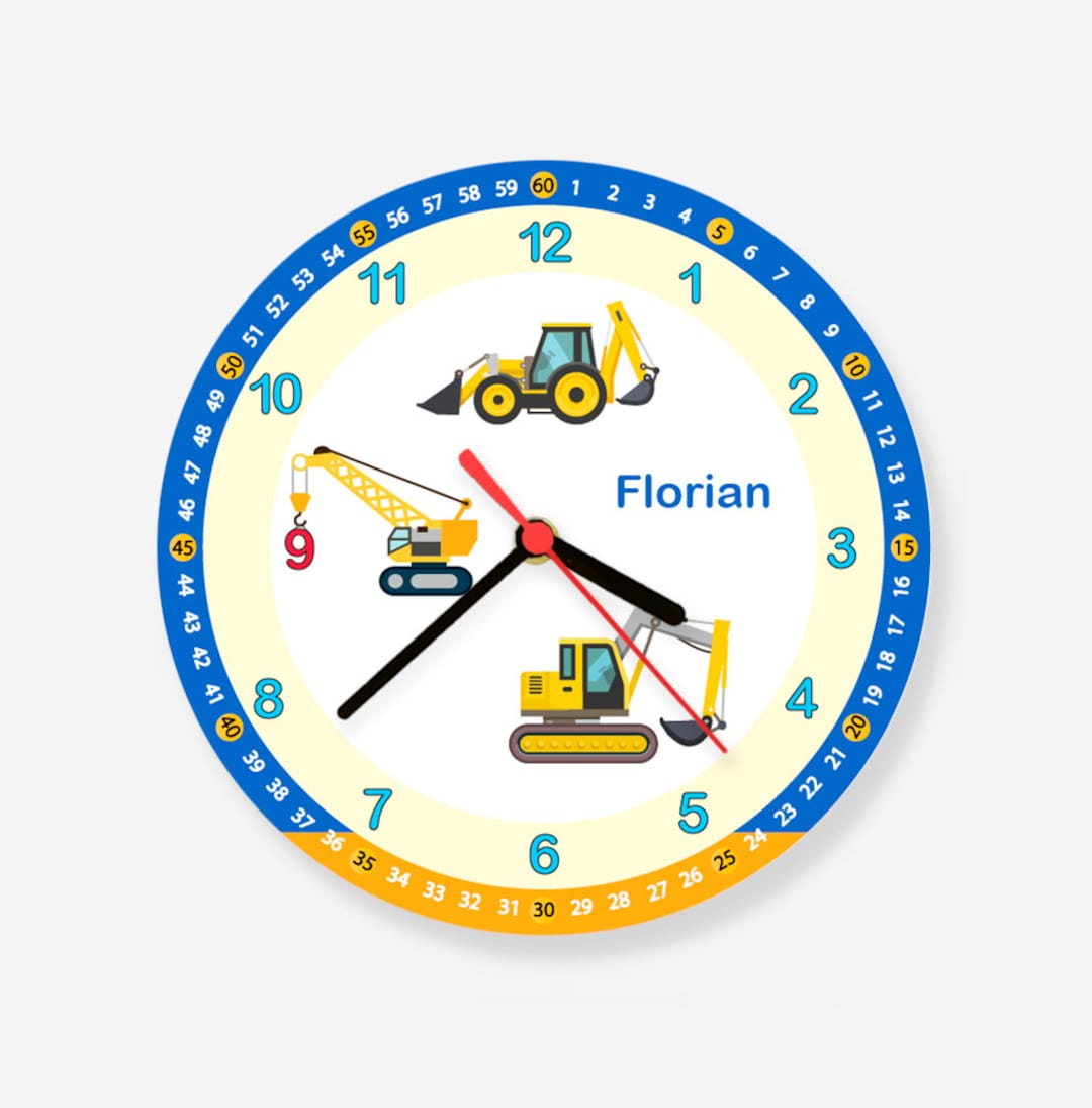 Leuchtende Wanduhr Ohne Tickgeräusche - 30 Cm, Nachtlicht, Mond-Design, Batteriebetrieben
