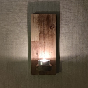 Wandkerzenhalter Holz Wandlicht Teelicht Teelichthalter Bild 1