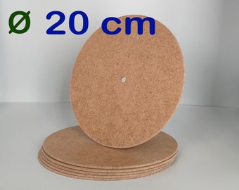 Uhr blanko Zifferblatt DIY Uhrrohling runde Scheibe MDF 20 cm Wanduhr