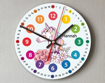 Zauberhafte Einhorn Uhr mit Namen