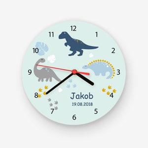 Kinder Wanduhr Dinosaurier Kinderuhr Dino Saurier Uhr