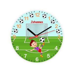 Kinder Wanduhr Fußball Jungen Kinderzimmer