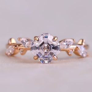 Rose solitaire engagement ring