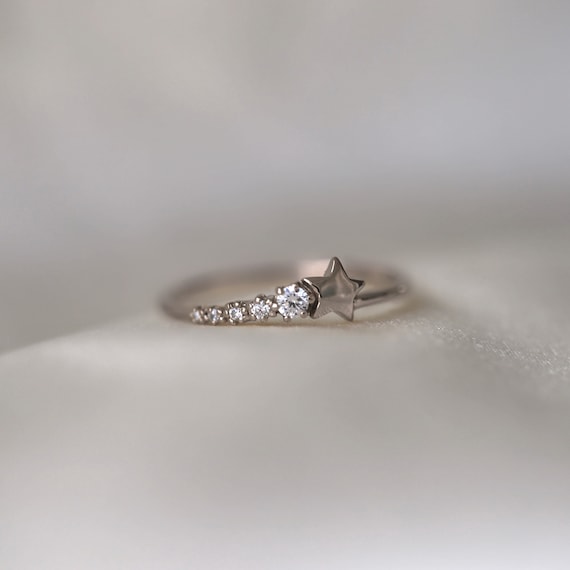 Sterling Silver Ring - Tiny Star Ring