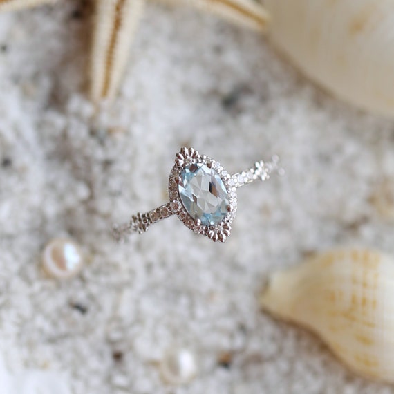 Aquamarine mermaid hotsell ring
