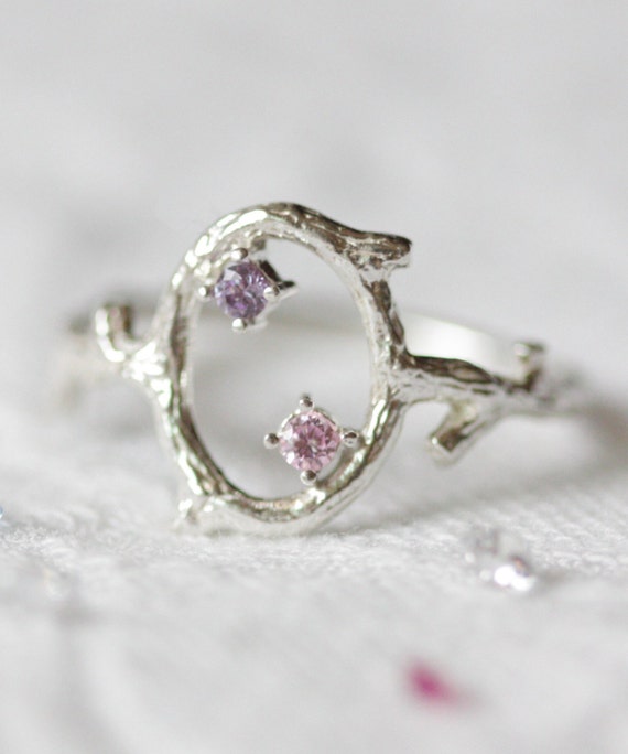 Las nuevas señoras de plata esterlina 925 Anillo de joyería de piedras preciosas amatista púrpura 2ct Reino Unido