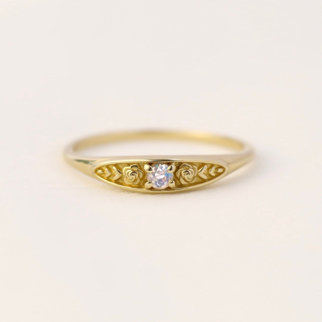 June Birth Ring, Birthstone Ring, Moonstone Ring, Gemstone Ring ...