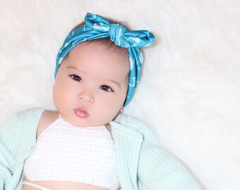 Baby Head Wrap Bow Top Knot Big Bow Headwrap Baby Etsy