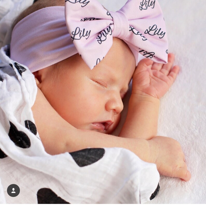 Personalized Baby Headband Newborn Baby Gift Personalized Etsy