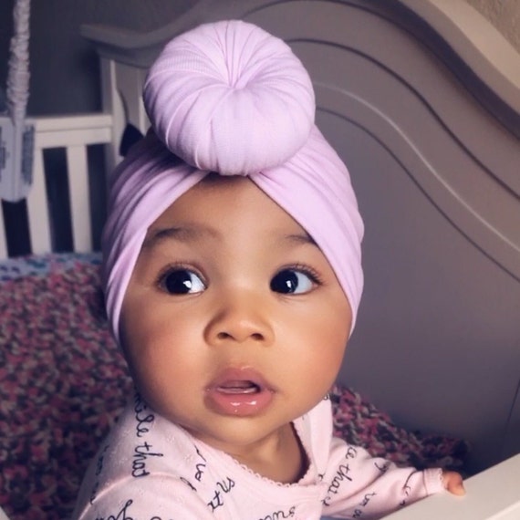 pink baby turban