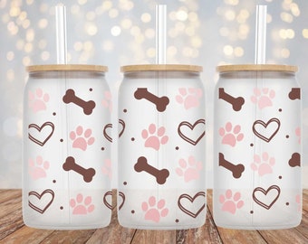 Dog Paws- 16oz Cup Wrap