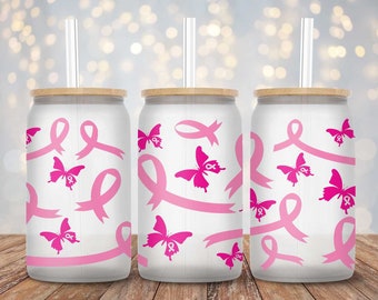 Pink Ribbon - 16oz Cup Wrap