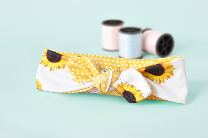 sunflower print headband