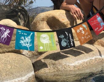 Earth Intention Prayer Flags -6x6inch 6 flag set