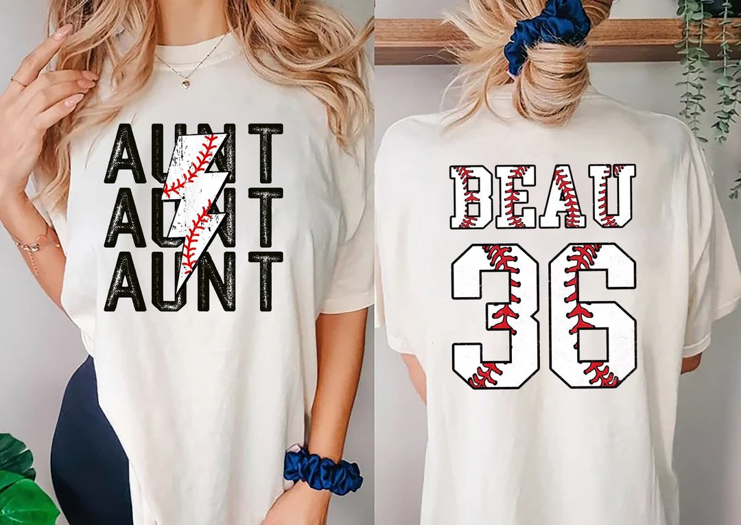 Custom Baseball Aunt Shirt Aunt Baseball Tee Baseball Top Etsy