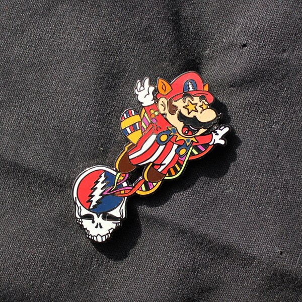 Grateful Mario Hat Pin - Limited Edition of 150