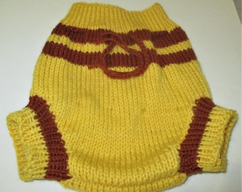 Large Hand Knitted Pure Wool Nappy Cover/Pants (Lanolised) - Australian Made
