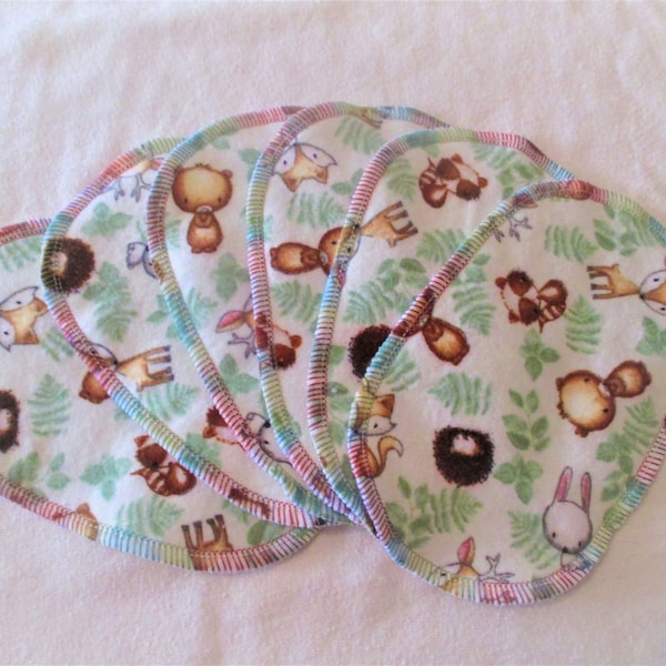 Jungle Babies Pocket/Purse Size Flannelette Wipes/Cloths/Hankies (18 x12cm) - Australian Made