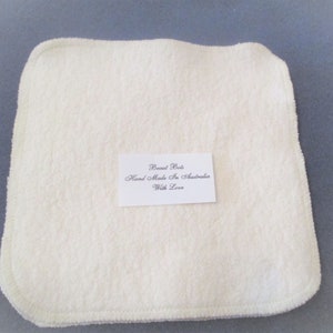 5 Unbleached Organic Hemp Fleece Family Size Unpaper Towels/Napkins (20 x 20cm) - Australian Made