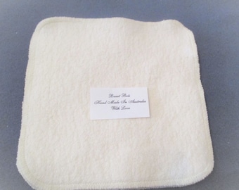 5 Unbleached Organic Hemp Fleece Family Size Unpaper Towels/Napkins (20 x 20cm) - Australian Made