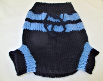 Pure Wool Hand Knitted Nappy Cover/Shorties (Lanolised) - Medium - Australian Made