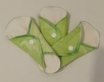 3 x 19cm Bamboo Velour/Organic Hemp, Reusable Cloth Pantyliners - Australian Made
