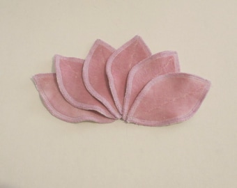 Organic Hemp Fleece/Cotton Velour Petal Interlabial Pads  -  Australian Made