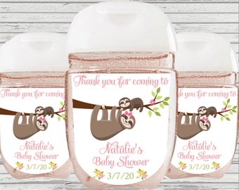 sloth baby shower favors