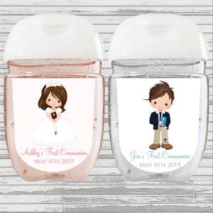 First Communion Favor,  HS Label DIGITAL File Girl and Boy Available